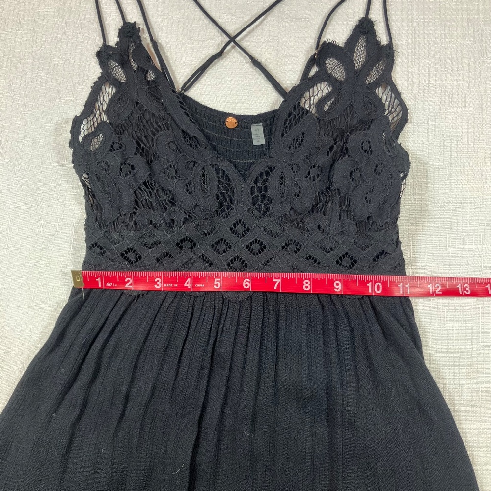 NWT Free People Adella Mini Slip Dress, Black, Size Small - Picture 8 of 14